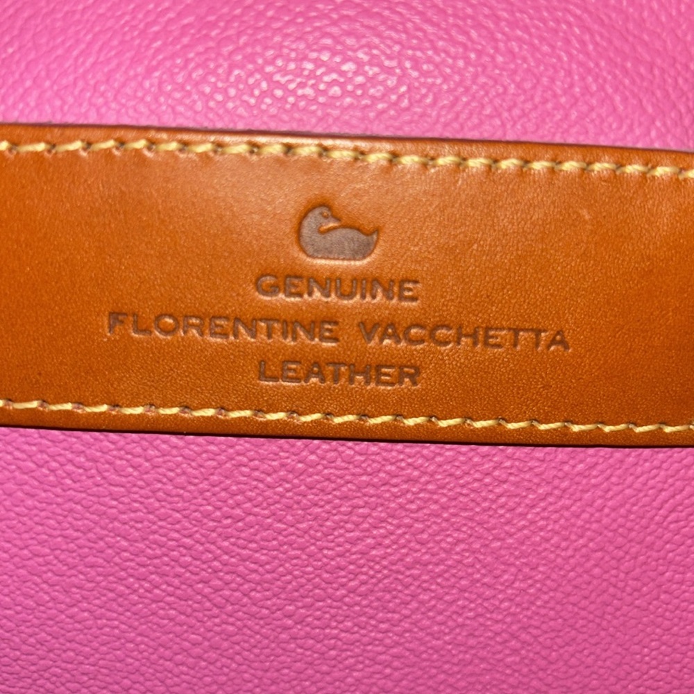 Dooney & Bourke Pink and Tan Satchel - Picture 11 of 16